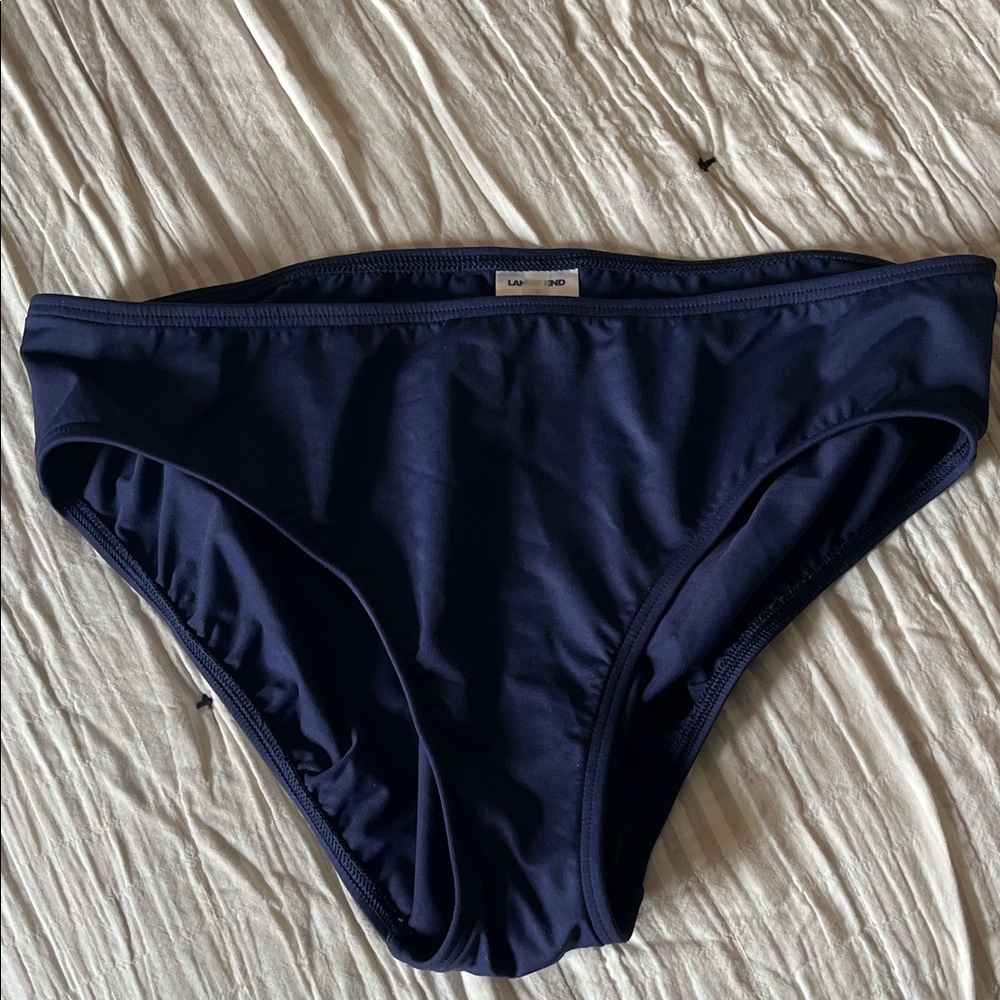 Lands End Navy Blue Bikini Bottom